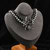 Gothic Alloy & Plastic Beaded Stretch Necklaces NJEW-K390-01P-4