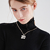 1Pc 304 Stainless Steel Figaro Chain Number Pendant Necklaces NJEW-BBC0001-28A-P-6