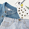 112 Sets 8 Sftyles Brass Button Pins for Jeans BUTT-GA0001-41-4