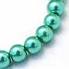 Baking Painted Pearlized Glass Pearl Round Bead Strands HY-Q003-4mm-29-2