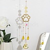 Faceted Glass Teardrop & Octagon Hanging Suncatcher HJEW-I010-02B-1