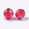 Transparent Acrylic Beads X-TACR-T004-06-2