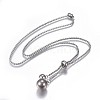 Non-Tarnish 304 Stainless Steel Pendant Necklaces NJEW-P252-01P-1