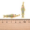 Brass Micro Pave Cubic Zirconia Pendants CU-CBAB3AD-10G-03-3