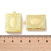 Rack Plating Brass Locket Pendants KK-F090-04G-4