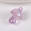 Bubble Style Transparent Acrylic Pendants MUSH-PW0001-006G-1