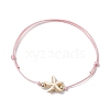 Waxed Polyester Braided Bead Bracelets BJEW-JB11102-3