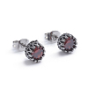 Retro 304 Stainless Steel Stud Earrings EJEW-L248-046AS-1