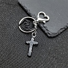 Heart & Cross Plastic Pendant Keychain PW-WG81A1B-01-2