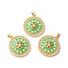 Rack Plating Brass Cubic Zirconia Pendants KK-K385-68G-2