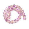 Luminous Handmade Enamel Gold Sand Glass Beads Strands LAMP-U004-08F-3