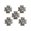 Tibetan Style Alloy Cross with Jesus Alloy Pendants for Easter Jewelry K0P62051-1