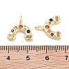 Rainbow Rack Plating Brass Micro Pave Cubic Zirconia Charms KK-G512-25G-02-3