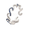 Brass Micro Pave Cubic Zirconia Cuff Rings RJEW-P169-04P-2