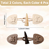8Pairs 2 Colors PU Leather with Resin Scarf Ring Buckles FIND-CY0001-36-2