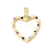 Valentine's Day Brass Micro Pave Colorful Cubic Zirconia Pendants KK-E804-05G-1