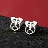 Non-Tarnish Stainless Steel Stud Earrings PW-WG88127-06-1