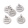 Non-Tarnish 304 Stainless Steel Charms STAS-Q201-T445-11S-1