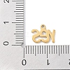 304 Stainless Steel Charms STAS-K286-02A-G-3