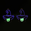 Halloween Theme Rack Plating Luminous Alloy Enamel Pendants ENAM-N056-235P-1-5