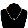 Alloy & Plastic Round Beads Link Chain Necklaces for Women WG2709A-03-1