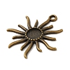 Tibetan Alloy Flower Pendant Cabochon Bezel Settings LS-PALLOY-A13079-AB-NR-2