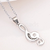 2Pcs 2 Style Alloy Musical Note Matching Puzzel Pendant Necklaces Set PW-WG57945-01-3