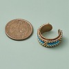 Glass Seed Beads Cuff Rings RJEW-MZ00016-8