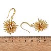 Brass Micro Pave Clear Cubic Zirconia Dangle Earrings for Women EJEW-JE07502-5