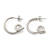 304 Stainless Steel Twist Knot Stud Earrings for Women EJEW-F319-09P-1