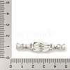 Brass Micro Pave Clear Cubic Zirconia Fold Over Clasps KK-S386-12P-3