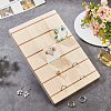 6-Slot Rectangle Slant Back Wood Ring Display Stands RDIS-WH0018-03-4