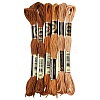 6Bundles 6 Colors Polyester Embroidery Floss OCOR-YW0001-24A-1