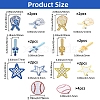 16Pcs 7 Styles Sports Theme Polyester Iron on/Sew on Patches DIY-GF0013-80-2