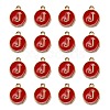 Golden Plated Alloy Enamel Charms ENAM-S118-03J-2