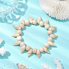 Summer Beach Natural Spiral Shell Stretch Bracelets BJEW-JB10356-2