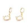 Clear Cubic Zirconia Crab Dangle Leverback Earrings with Enamel EJEW-N012-96-2