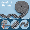 10 Yards Polyester Striped Jacquard Ribbon OCOR-PH0004-10-4