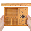 Wood Tarot Card Holder & Crystal Altar Storage Box AJEW-WH0535-001-4