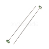 Brass Micro Pave Cubic Zirconia Stud Earring Findings CU-CBA4618-01P-05-2