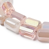 Electroplated Glass Beads Strands EGLA-P067-01A-02-3