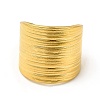 Ion Plating(IP) 304 Stainless Steel Textured Wide Open Cuff Ring for Women RJEW-E070-01G-2
