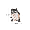 Cartoon Black Cat Accordionist Alloy Enamel Pins PW-WGD8CBA-01-2