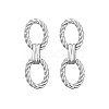 304 Stainless Steel Oval Dangle Stud Earrings LU8104-4-1
