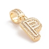 Brass Micro Pave Cubic Zirconia Pendants ZIRC-G165-13G-P-2