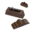 1Pc Black Walnut Wood Ring Storage Boxes with Magnetic Lid OBOX-PH0001-06-1
