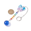 Glass Teardrop Pendant Decorations HJEW-JM01581-04-2