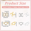 8Pcs 4 Style Brass Crystal Rhinestone Shoe Decoration FIND-HY0003-22-2