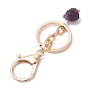 Rough Raw Natural Amethyst Nuggets Keychains KEYC-JKC01063-4