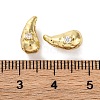 Brass Micro Pave Clear Cubic Zirconia Beads KK-U042-06G-3